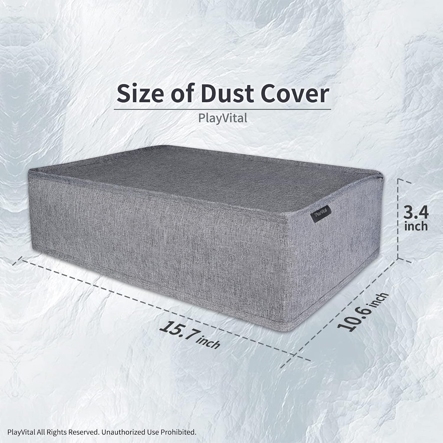 Detalle de PlayVital Nylon Horizontal Dust Cover for PS5 (Horizontal) — Grey