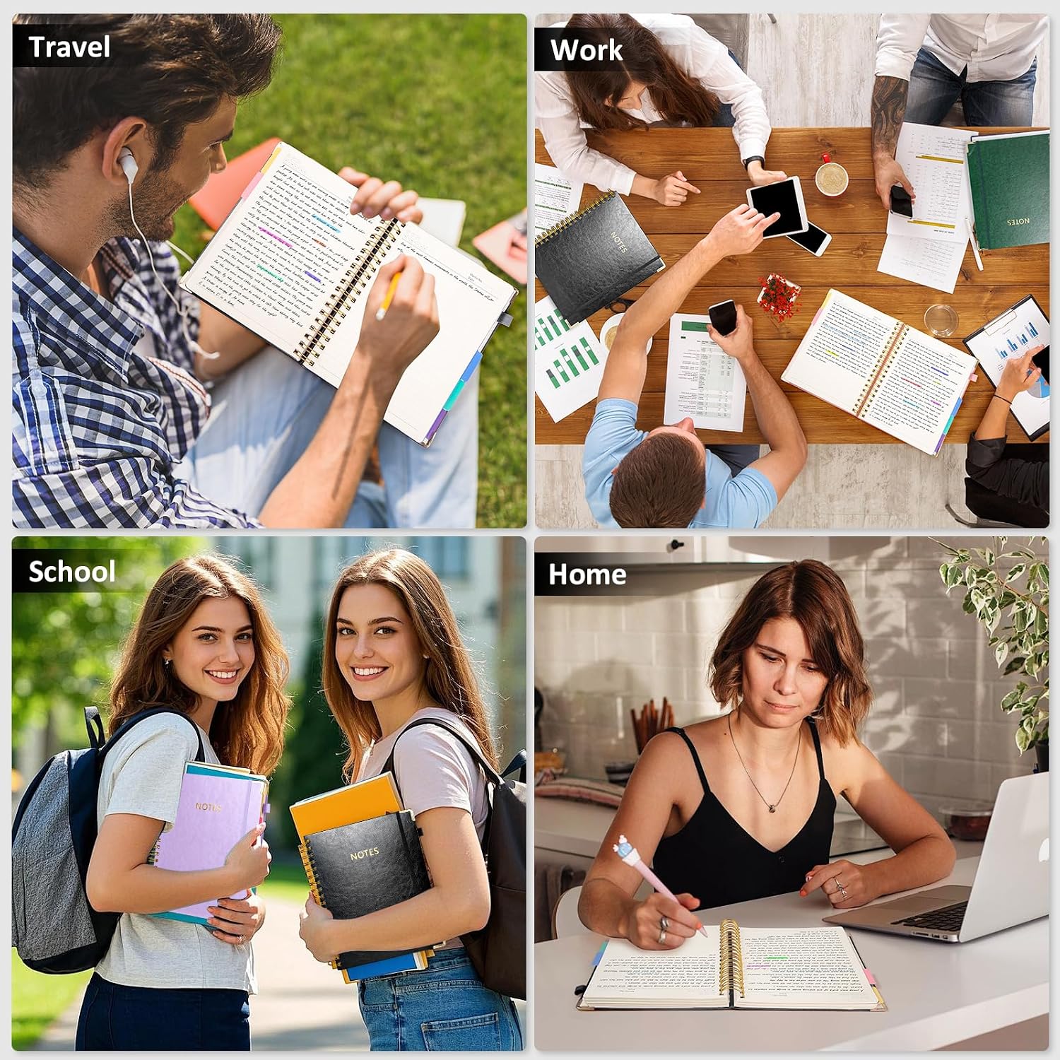 Thumbnail 6 de Hardcover Spiral Notebook, 300 Pages