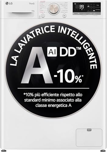 Detalle de LG AI DD F4R7010TSWG Lavatrice 10 kg: efficienza, vapore e controllo Wi‑Fi
