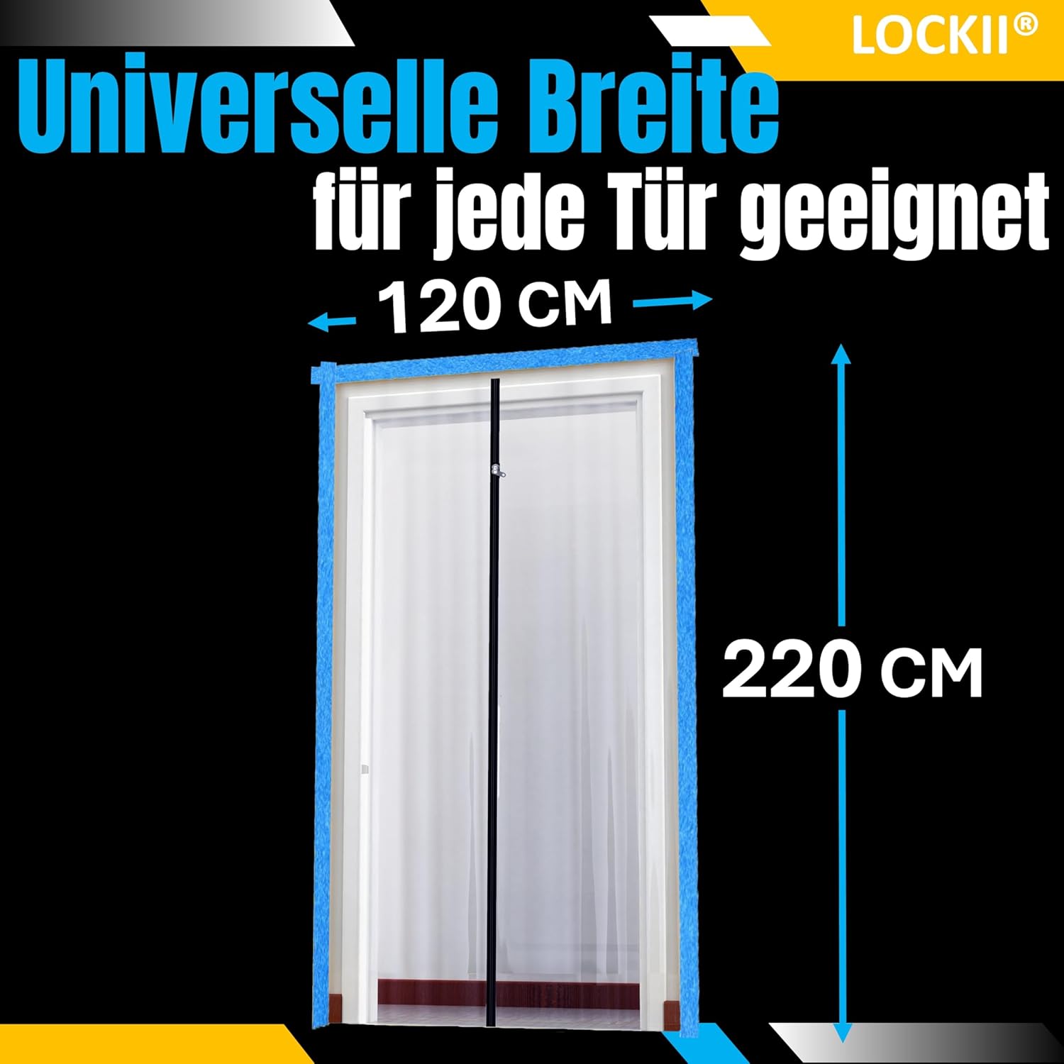 Detalle de LOCKII® Staubschutztür Reißverschluss 1,20 x 2,20 m
