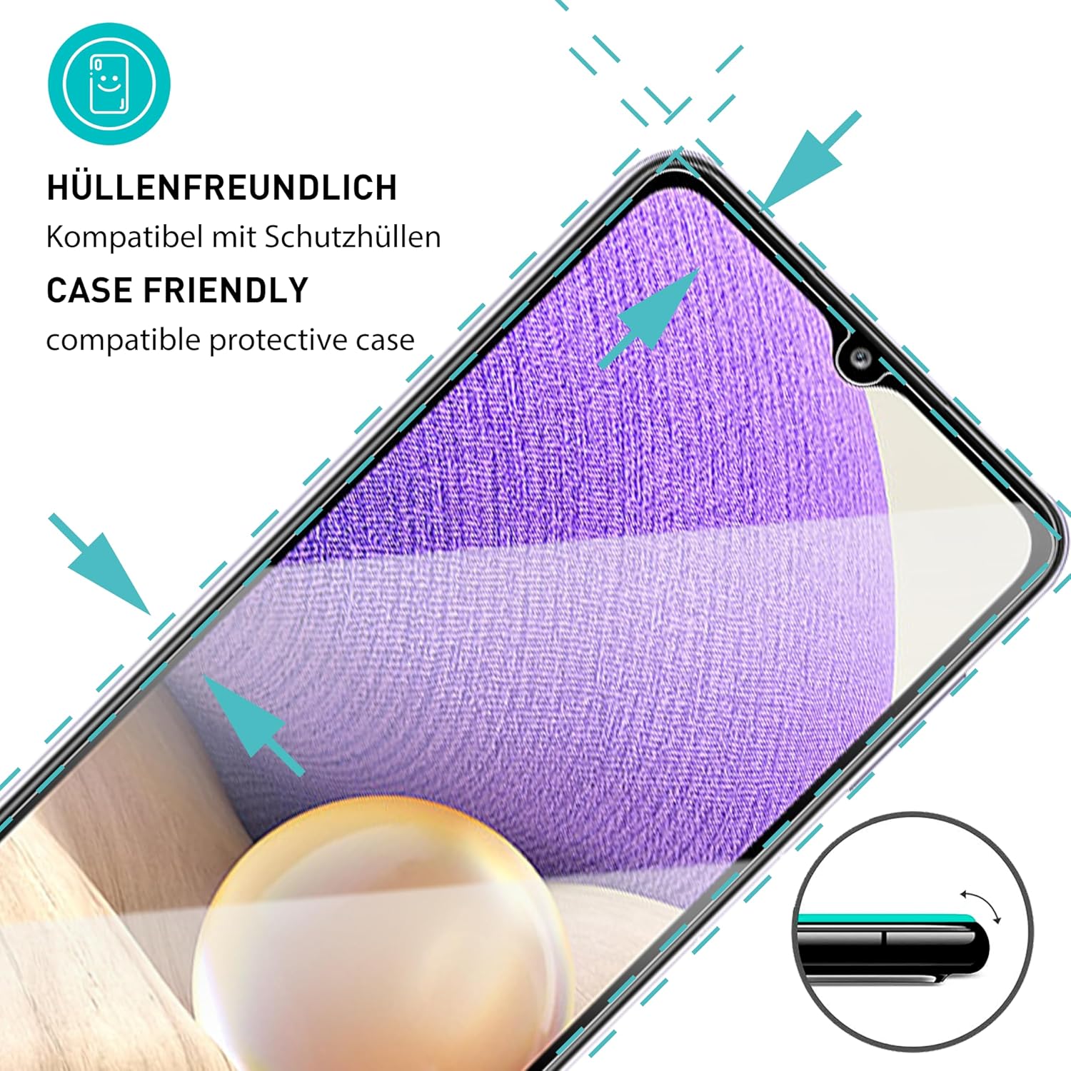 Thumbnail 1 de SmarTect Tempered Glass Screen Protector for Samsung Galaxy A32 5G, 9H, 0.3 mm