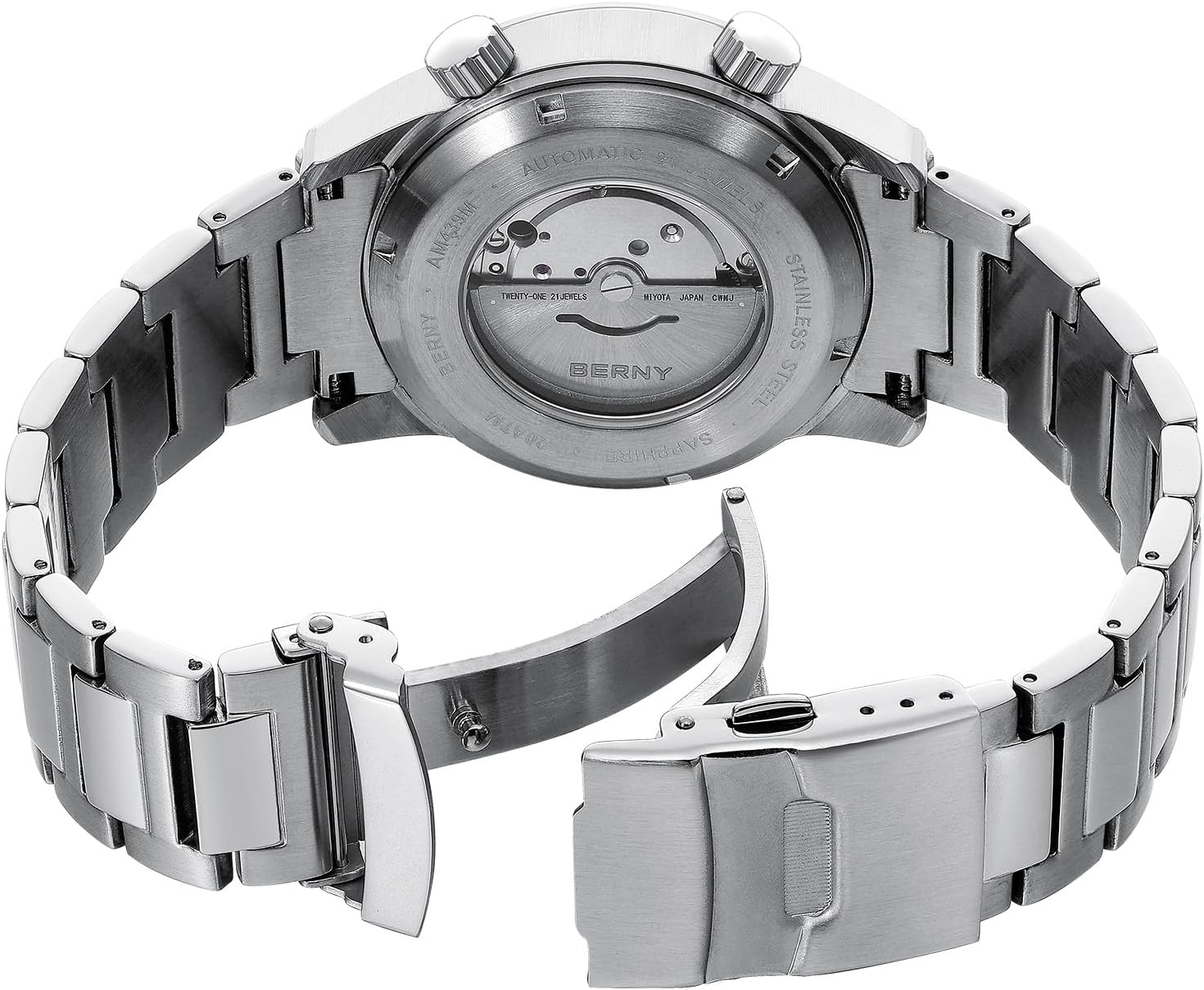 Thumbnail 2 de BERNY automatische Taucheruhr für Herren (20 ATM) mit Miyota 8215, Saphirglas und Leuchtzeigern