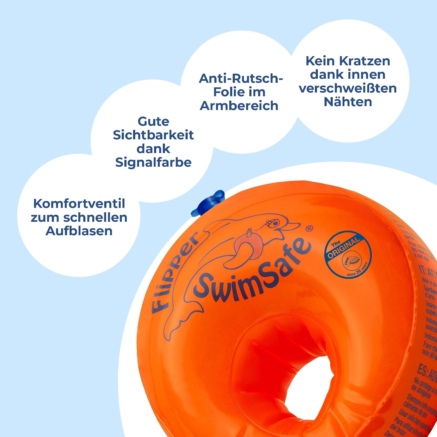 Thumbnail 3 de Flipper Swimsafe 1010 – Schwimmflügel für Babys ab 12 Monaten (Orange)