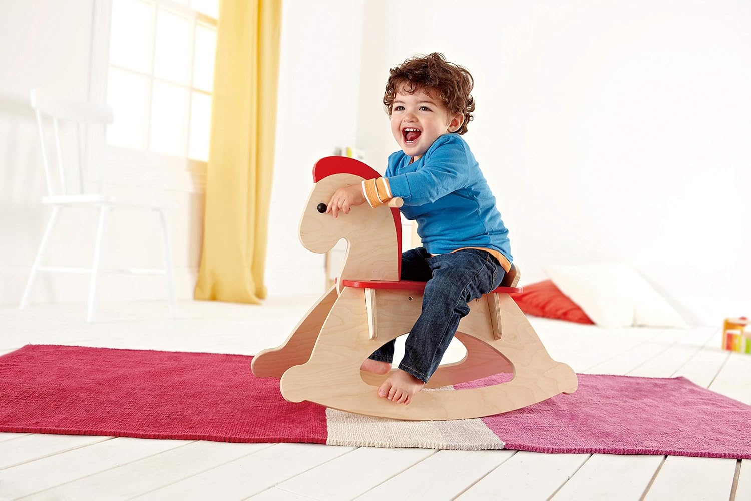 Detalle 2 de Hape E0100 Cavallino a dondolo con barandilla regolabile