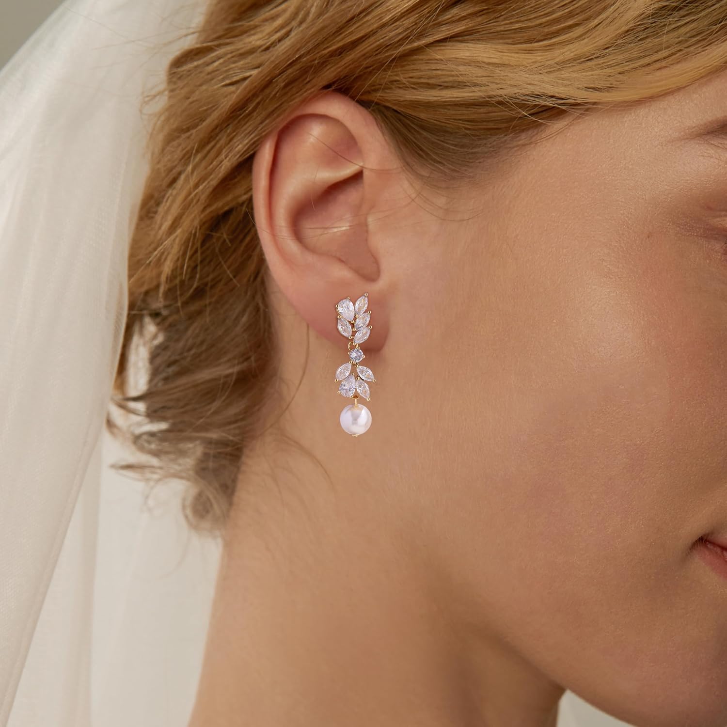 Thumbnail 6 de SELFROSE Drop Earrings, 14K Gold-Plated