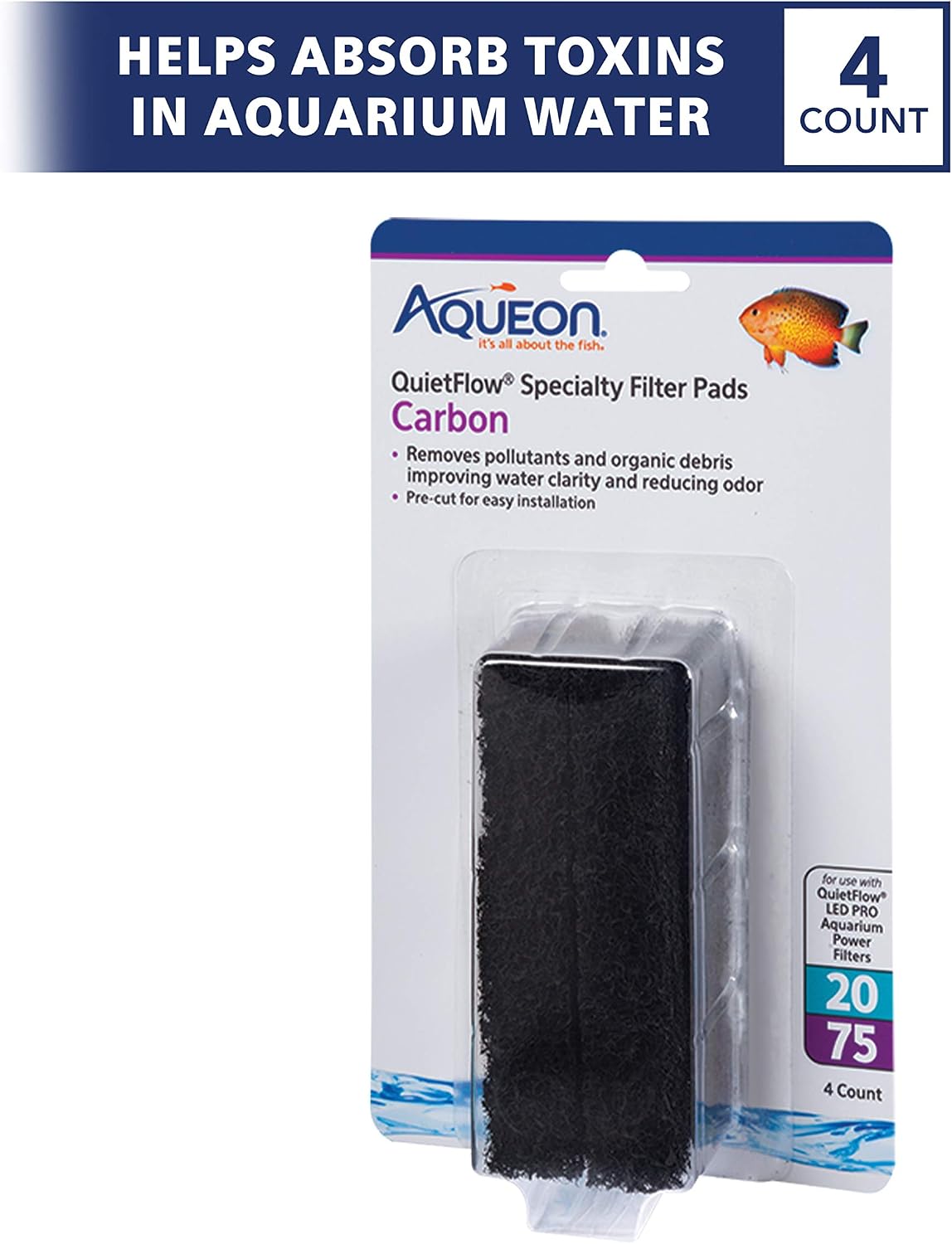 Thumbnail 1 de Aqueon aquarium filter pad for QuietFlow 20/75