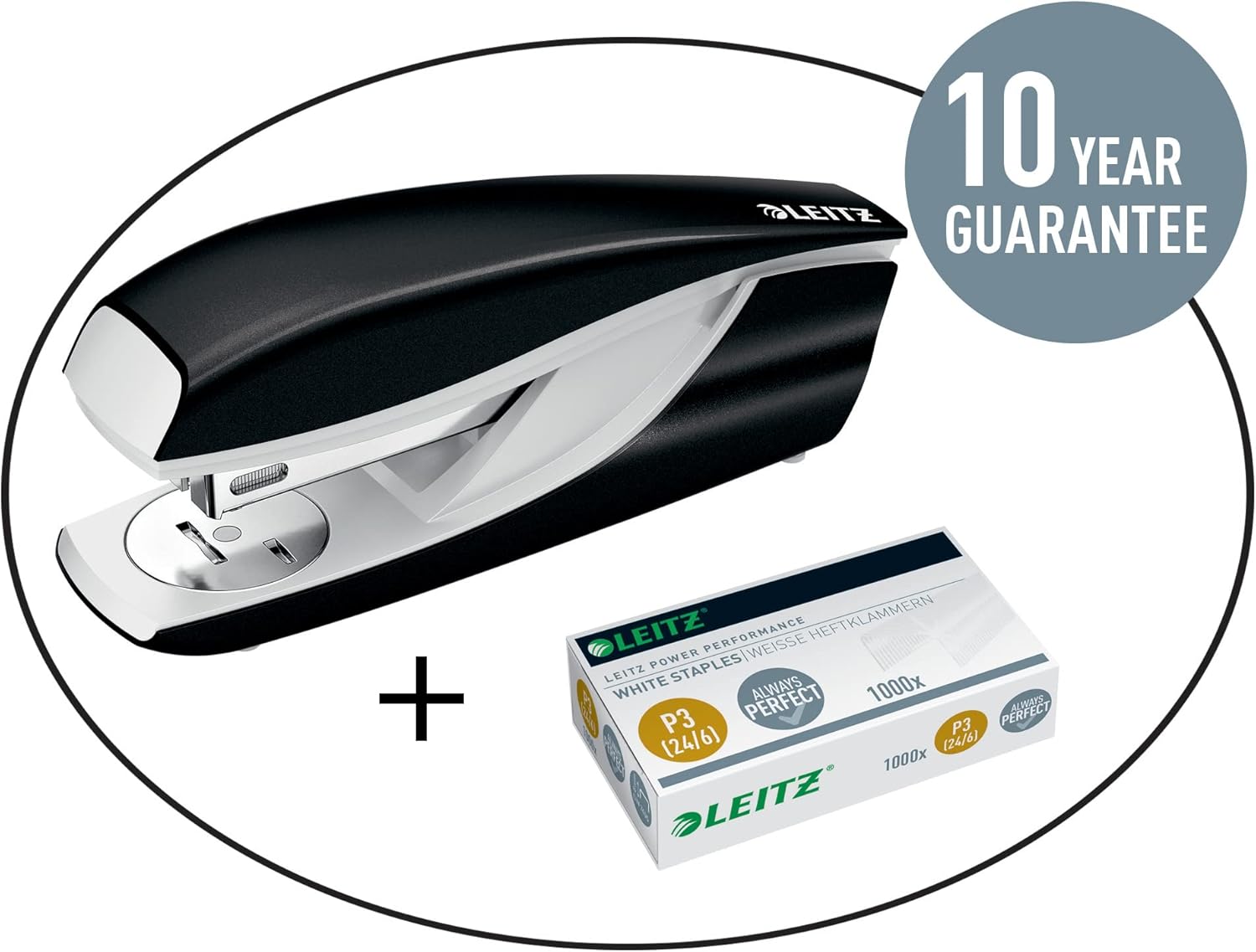 Thumbnail 4 de Leitz Power Performance Heftklammern P3 (24/6), 10x 1000 Stück, verzinkt, weiß – Modell 55540000