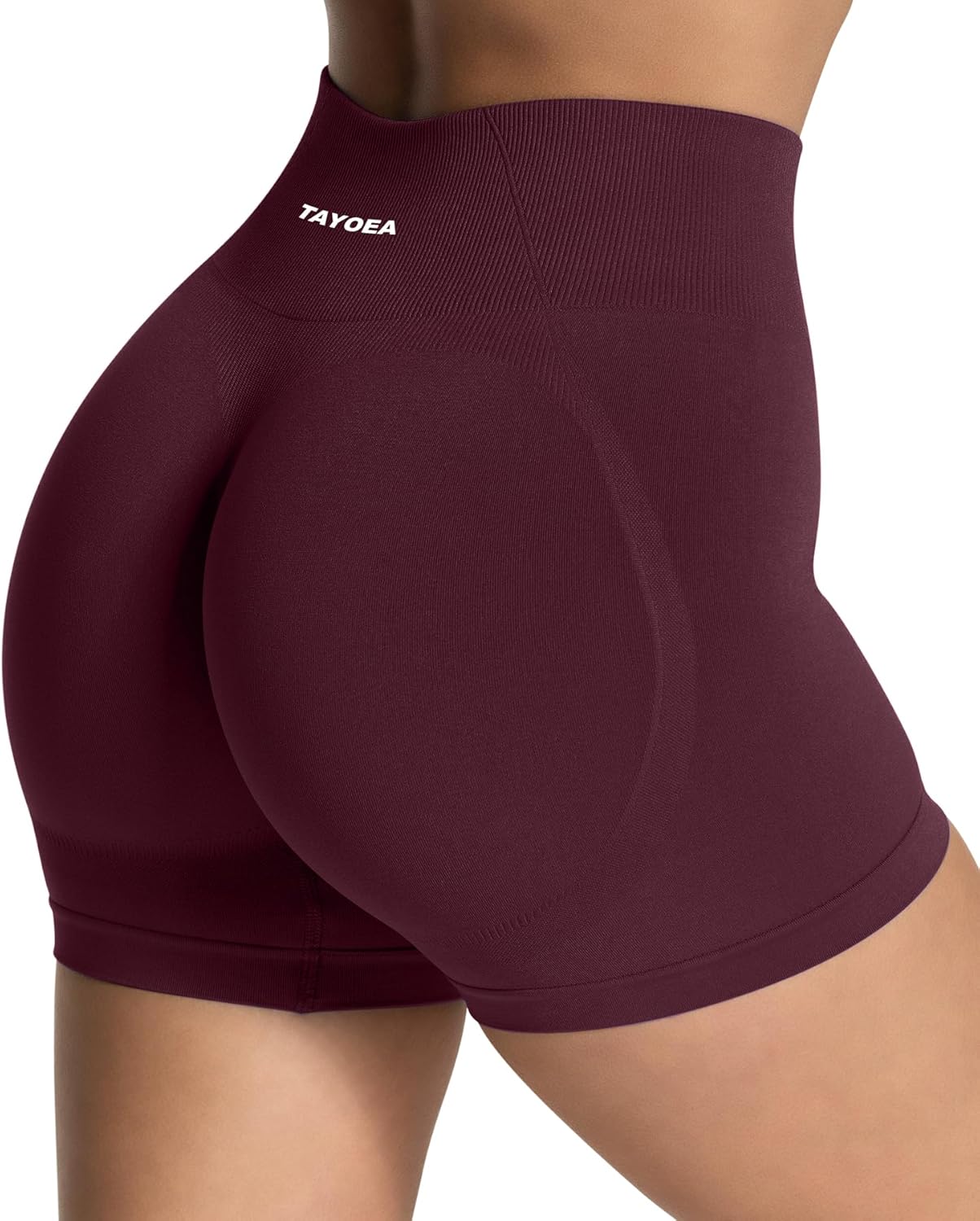 Detalle de TAYOEA Sport Shorts Damen – Scrunch Butt Lift, Seamless Push Up Kurz, Yoga & Fitness