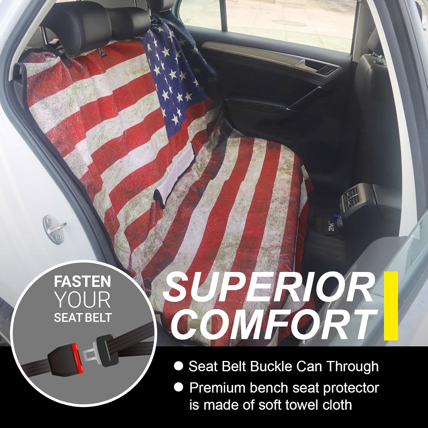 Detalle 2 de LoyaGour Back Seat Cover Waterproof Car Backseat Protector ๐บ๐ธ๐ป