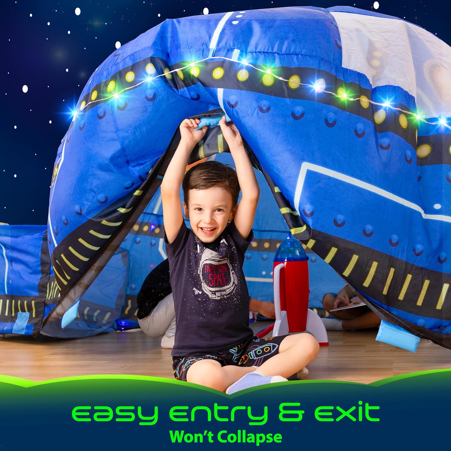 Detalle de Winston & Olive Glowing UFO Aerodome with LED Lights & UFO Sound Button (Fan Not Included)