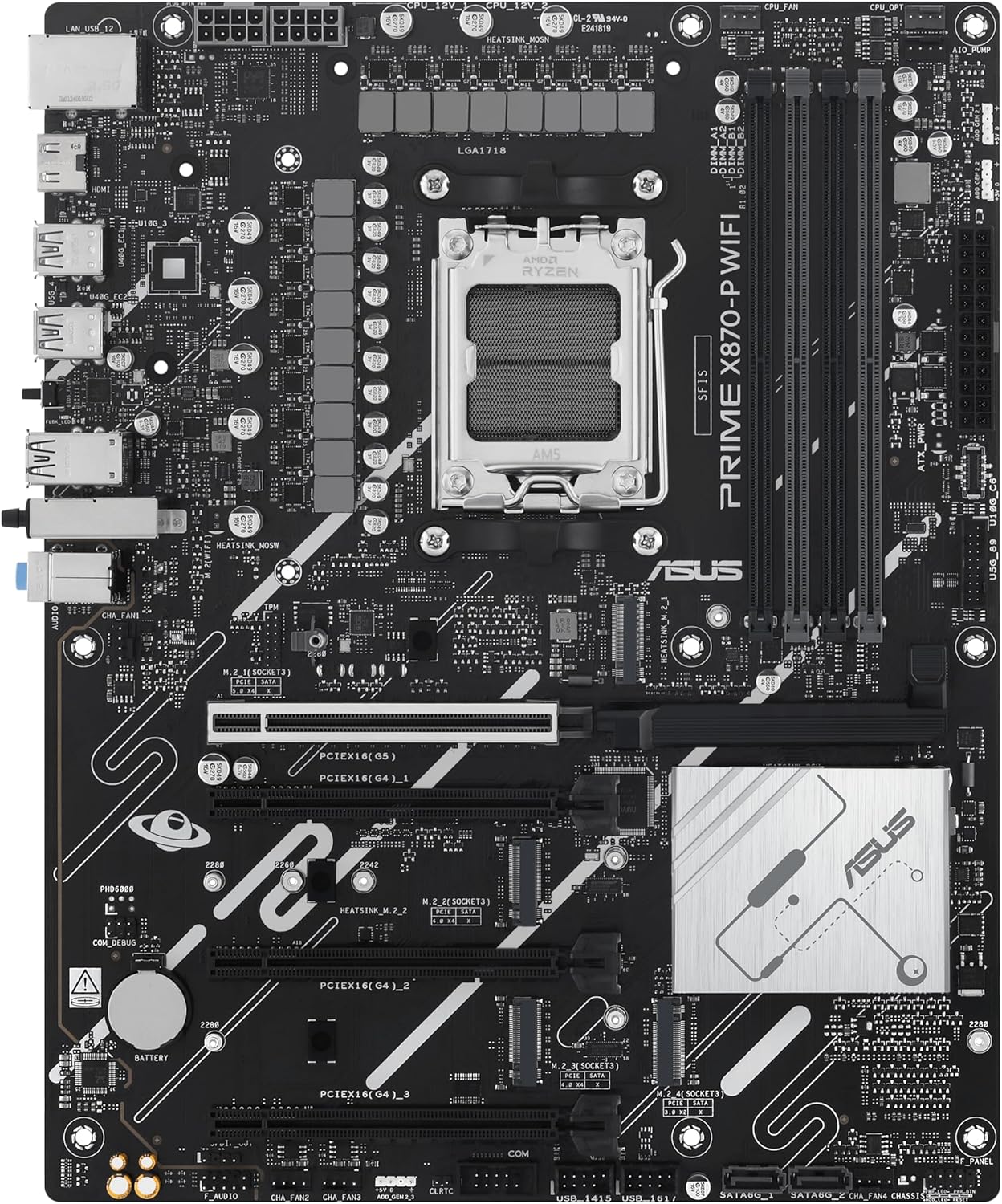 Thumbnail 1 de ASUS Prime X870-P WiFi Mainboard für Sockel AM5 (ATX) – WiFi 7, PCIe 5.0, 4× M.2