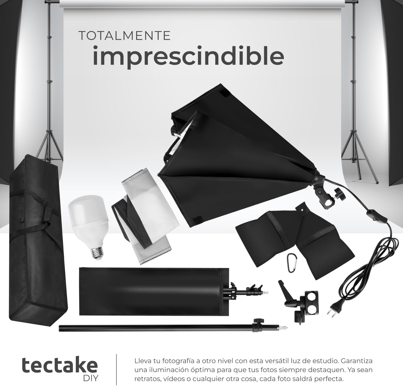 Thumbnail 6 de tectake Kit iluminación estudio 2 focos