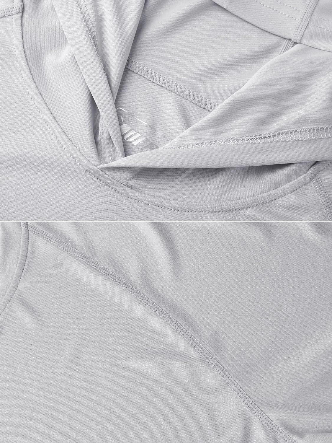 Detalle 2 de Peakwell Men's UPF 50+ Sun Protection Long Sleeve Hooded Rash Guard