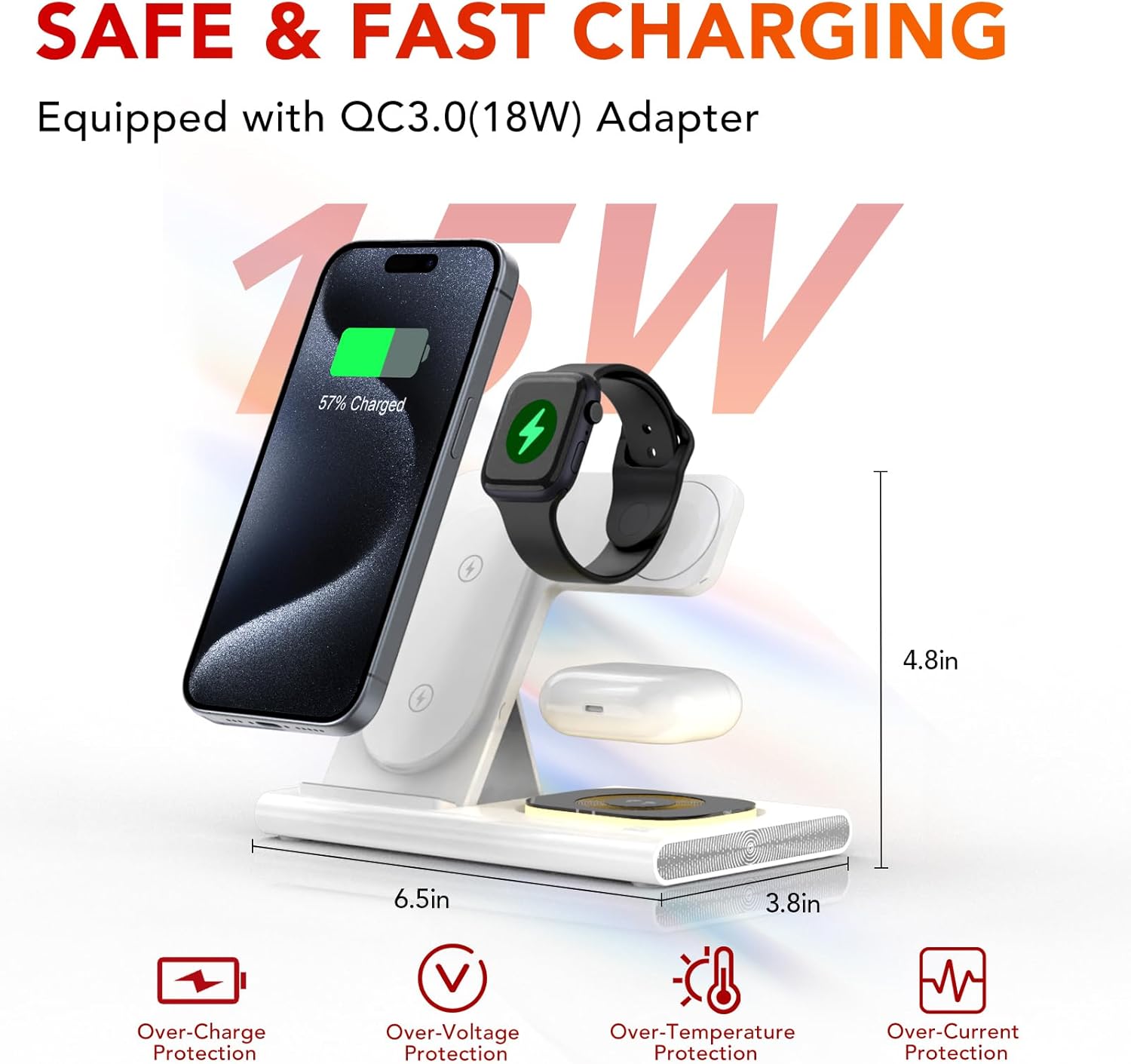 Thumbnail 4 de Aresh 3-in-1 Foldable Charging Station 15W