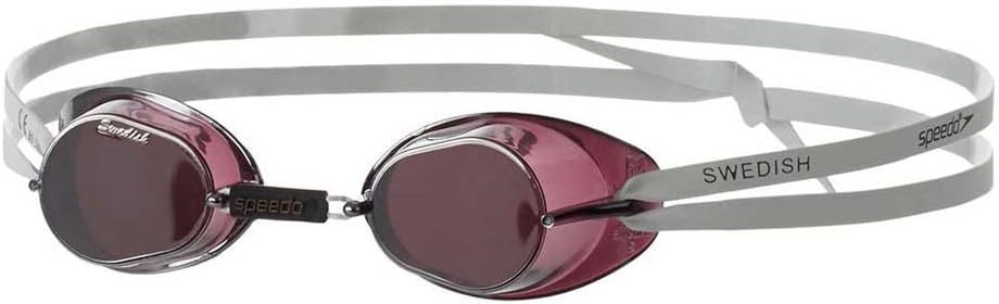Detalle de Speedo simglasögon med klassisk design, rök/silver, unisex för vuxna