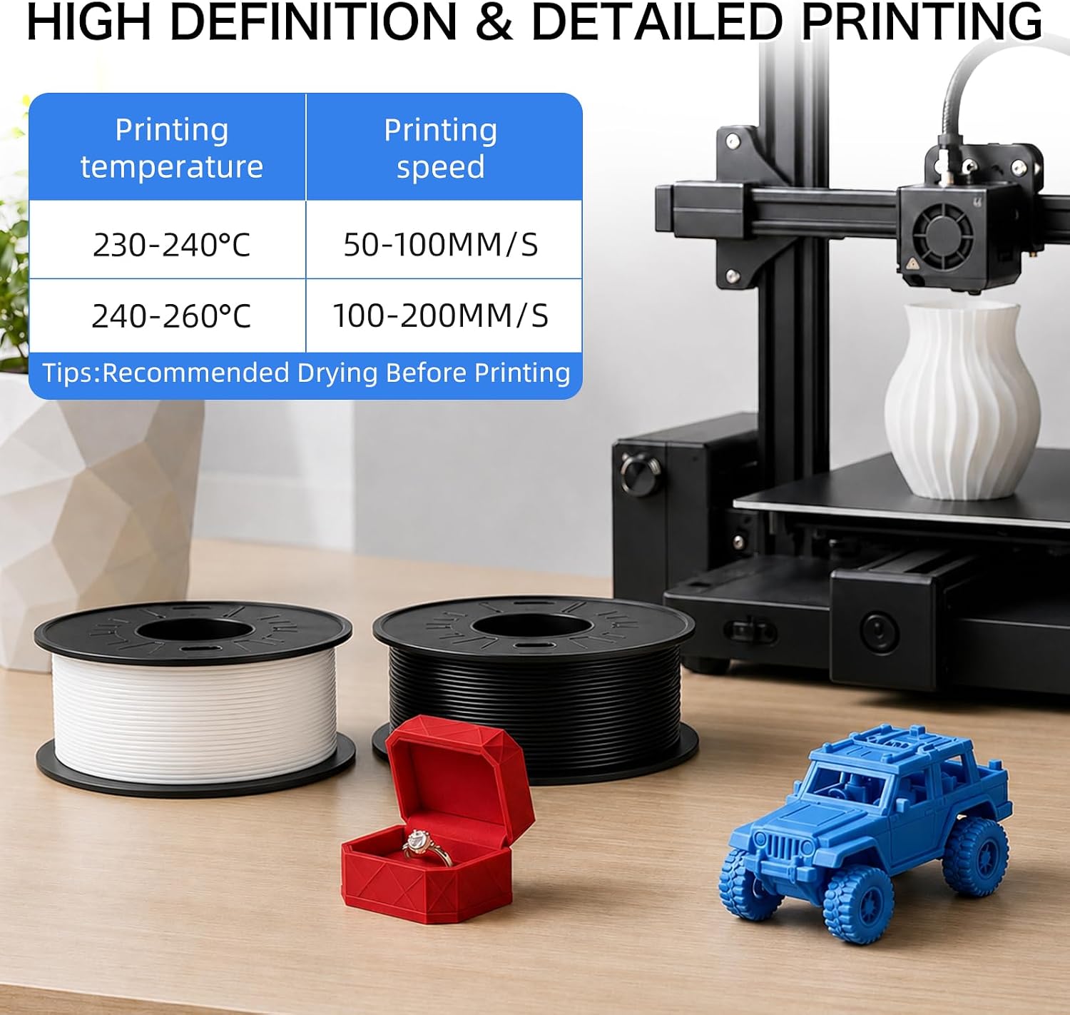 Detalle 2 de UGUESS PETG 3D Printer Filament, 1.75mm