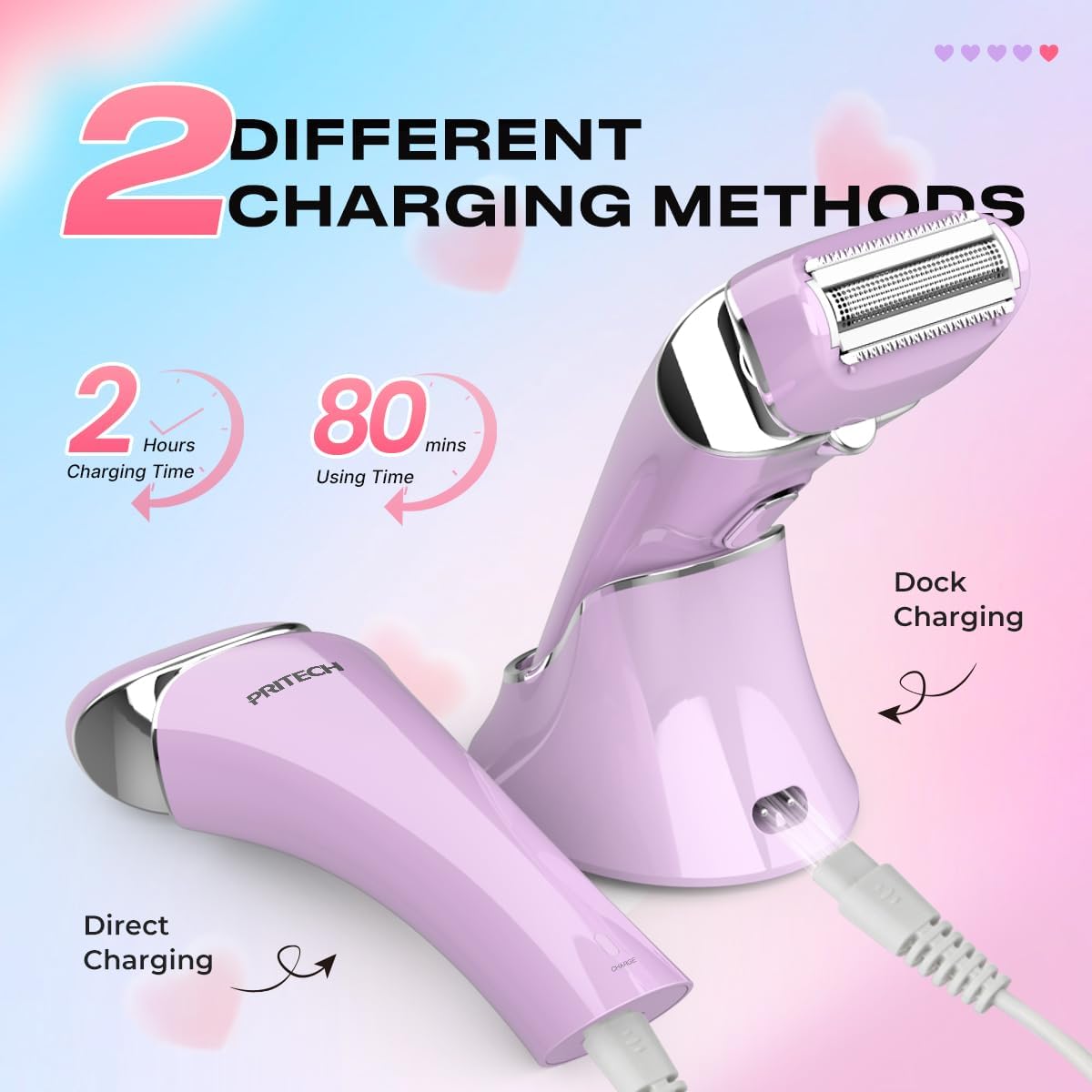 Detalle de Electric Razor for Women: Wet & Dry Cordless Shaver for Legs, Body, and Bikini