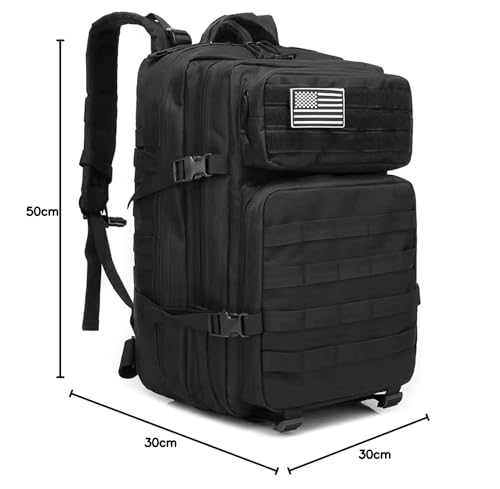 Thumbnail 6 de Oreunik Zaino Militare 45L — Zaino Tattico Impermeabile con Sistema Molle, Nero