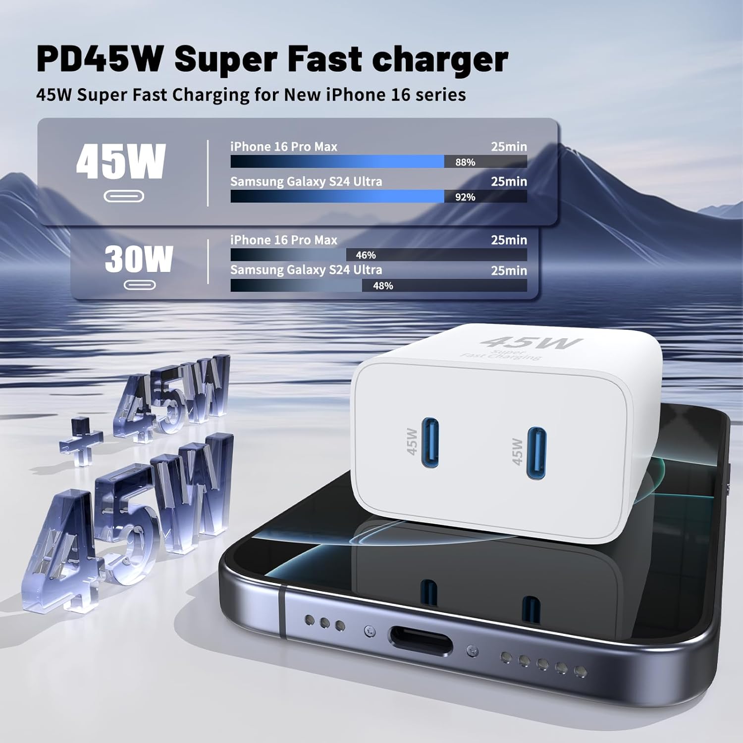 Thumbnail 2 de QZIIW 45W Dual-Port iPhone Charger Pro Max