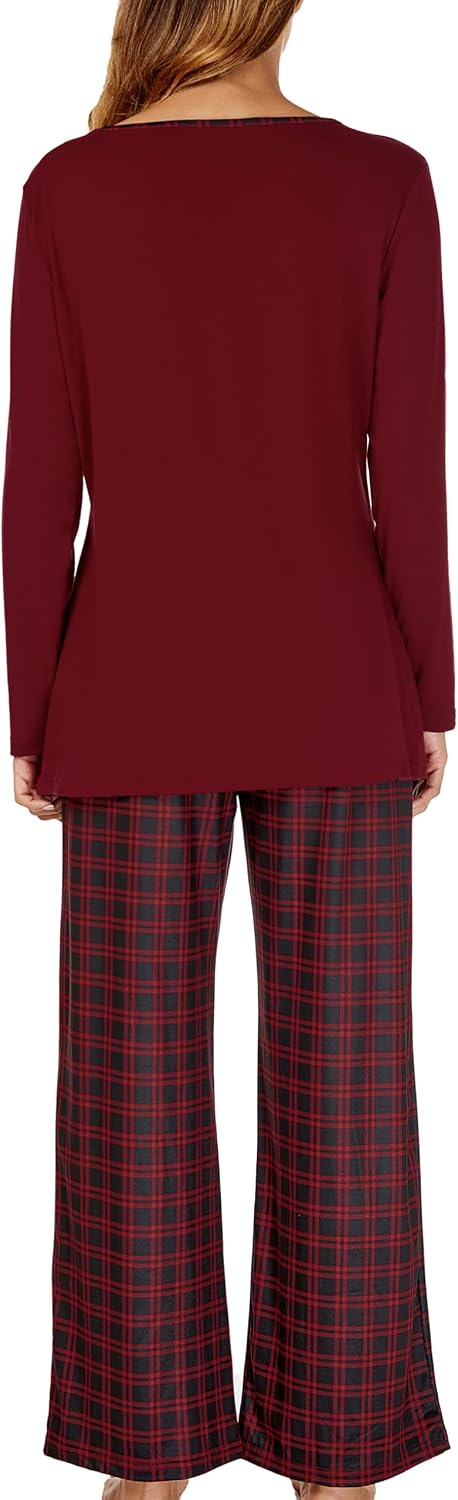 Thumbnail 1 de JCQIGOA Damen-Schlafanzug Langarm (2-teilig) – bequemes Loungewear-Set für Winternächte