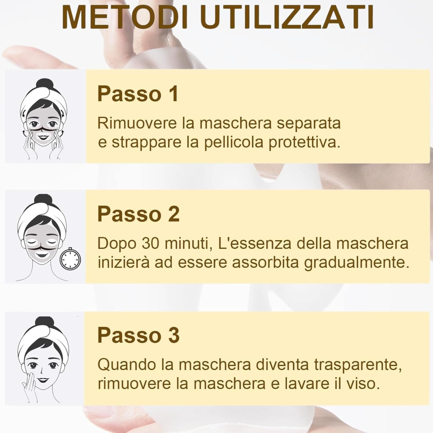 Thumbnail 5 de Maschera al Collagene Viso Viso Mask Viso Mask Idratazione e pori 6 pezzi