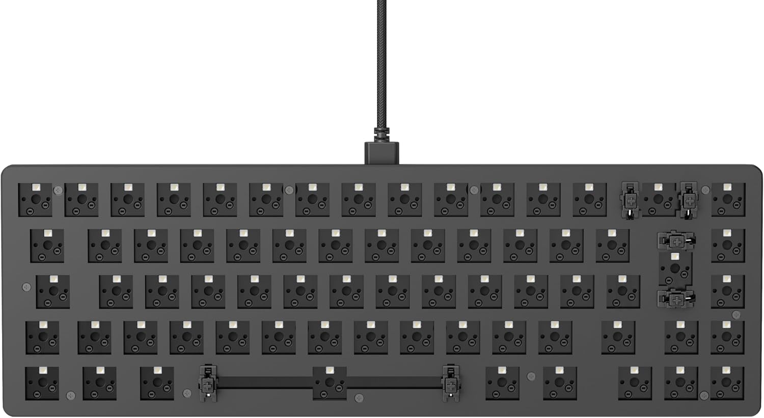 Thumbnail 1 de Glorious Gaming GMMK 2 Compact 65% Barebones (Frame Only) – mechanisches Gaming-Tastaturgrundgerüst in Aluminium, ISO (schwarz)