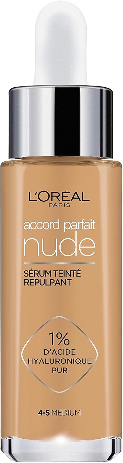 Detalle de L'Oréal Paris Sérum Teinté Repulpant Accord Parfait – Teinte 4-5 Medium, 30 ml