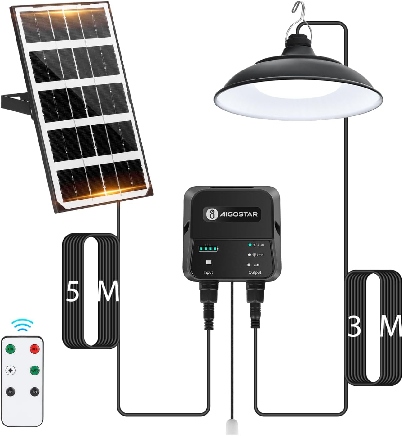 Detalle de Aigostar Lámpara solar exterior 3000 mAh