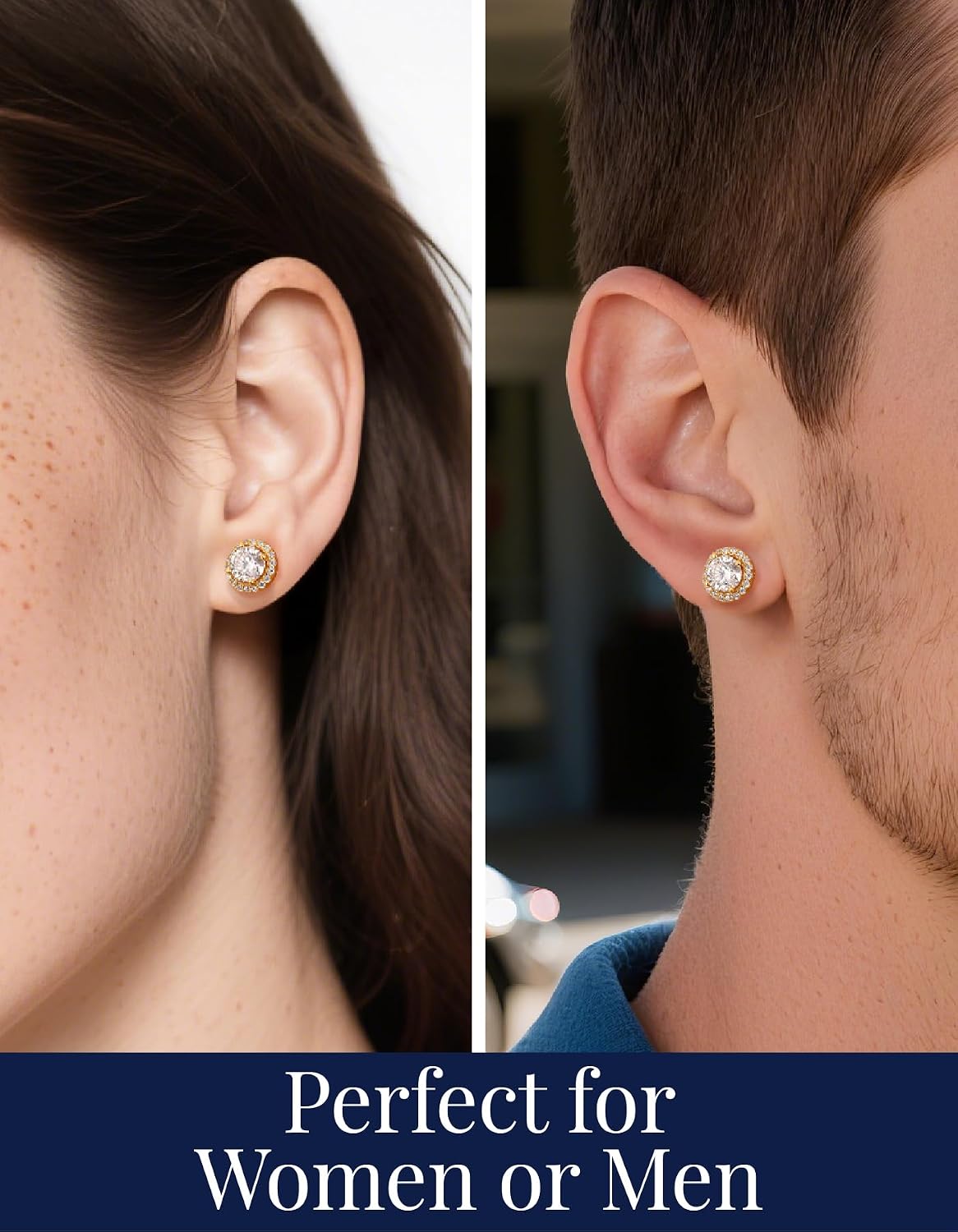 Detalle 2 de MomentWish Moissanite 1 ct Puces Argent 925