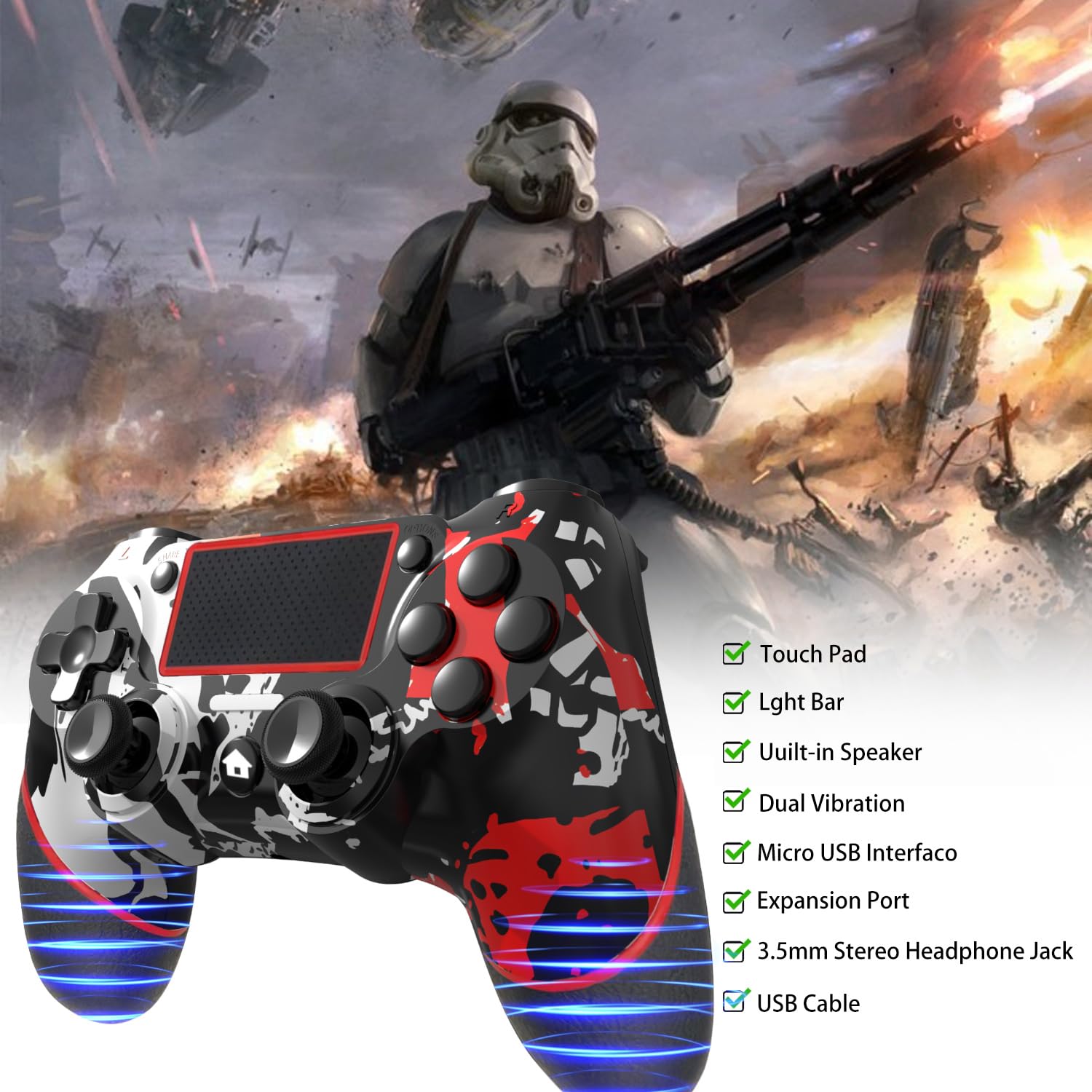 Thumbnail 6 de SZYUYU Wireless Controller for PS4 8-10h