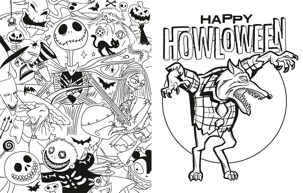 Detalle de Disney Tim Burton’s The Nightmare Before Christmas Colouring Book, Over 60 Images