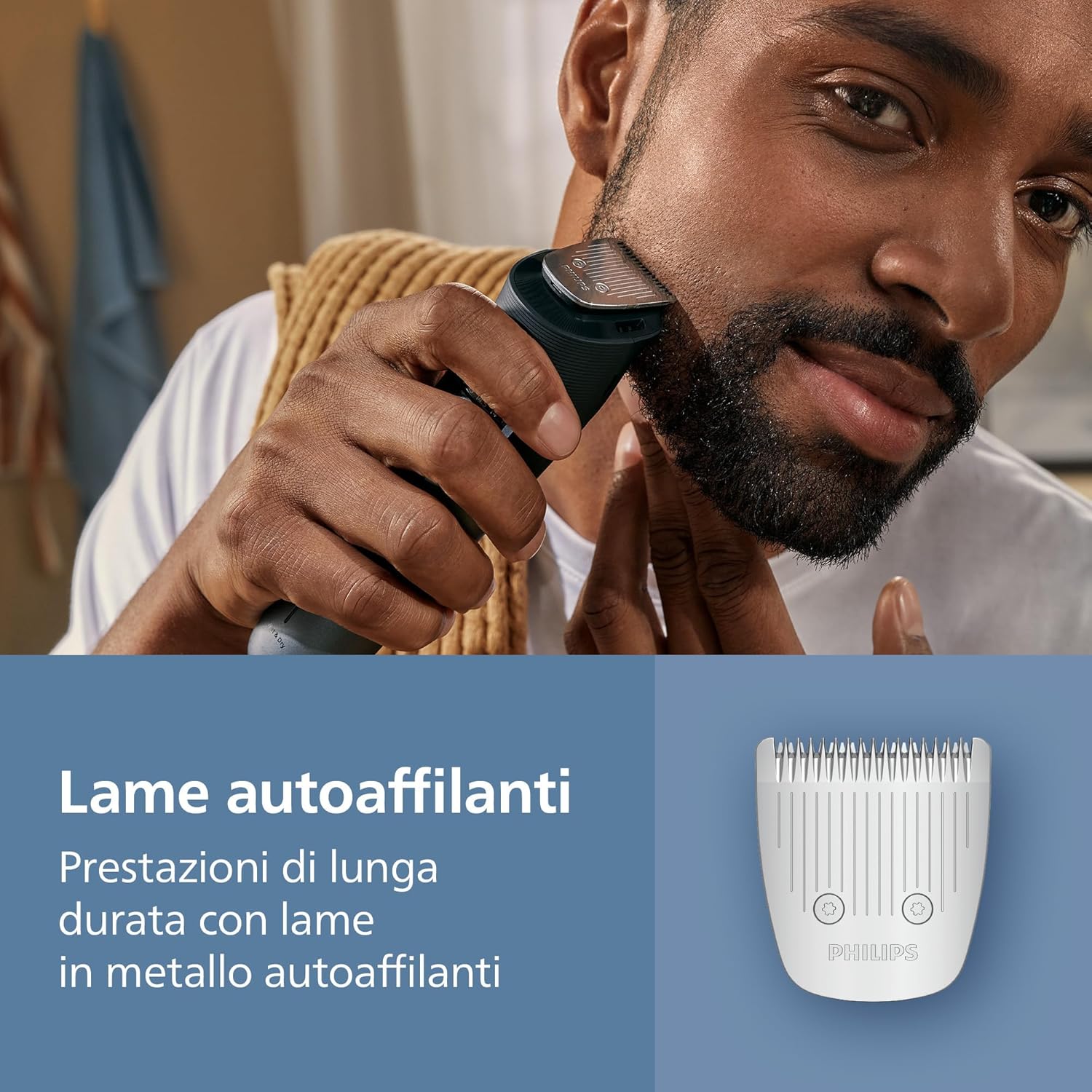 Thumbnail 5 de Regolabarba Philips Serie 5000 BT5785/30: taglio preciso e comodità a portata di mano