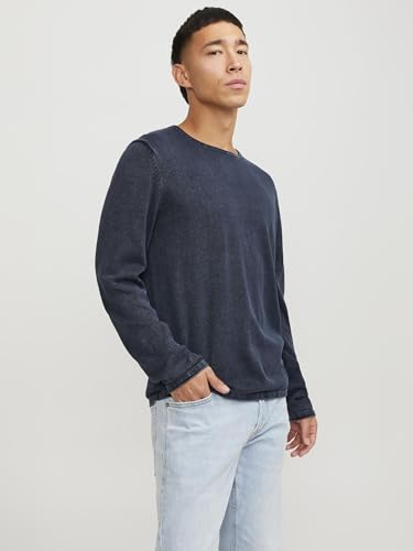 Detalle 2 de Jack & Jones Jjeleo Knit Crew Neck L azul marino