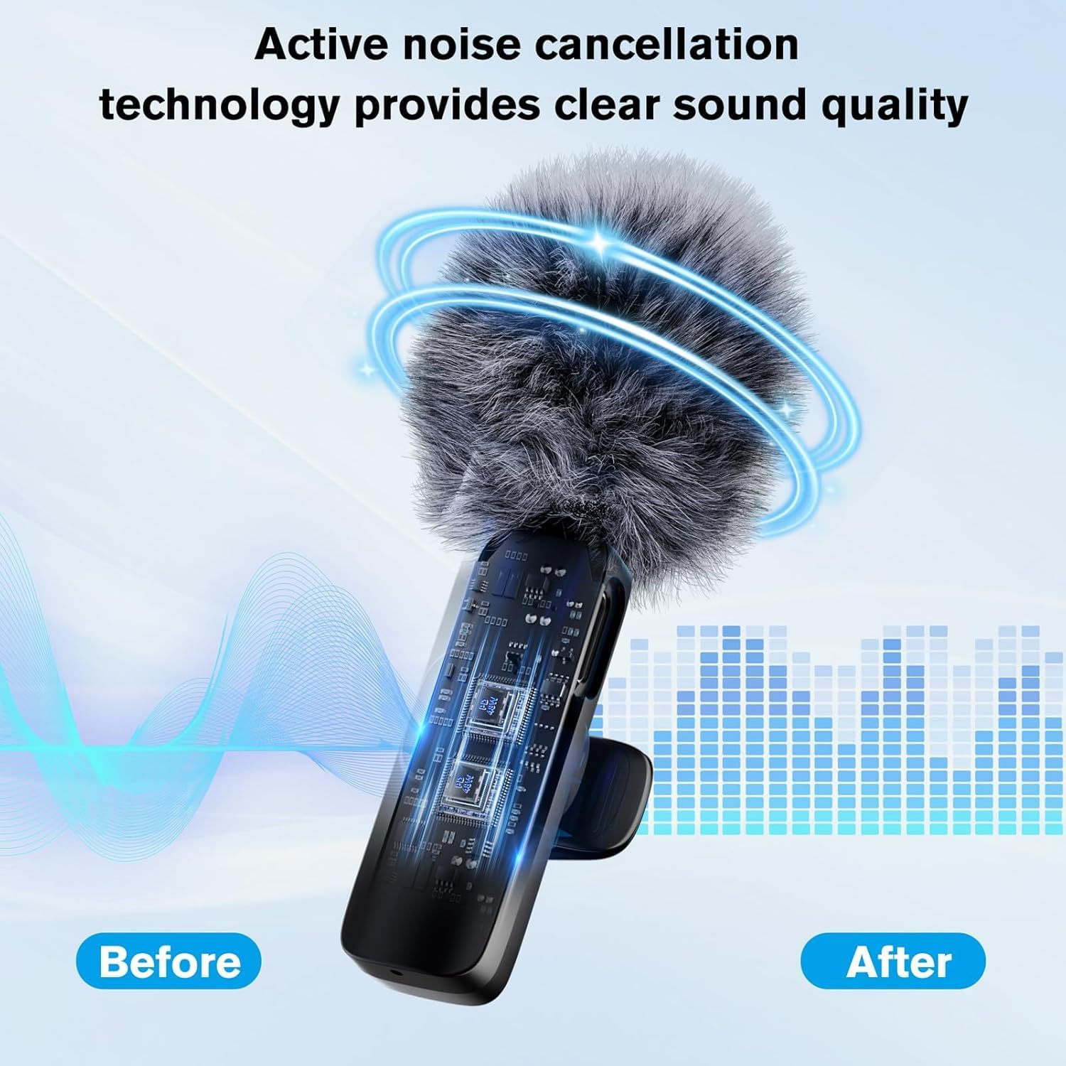 Detalle de voijump 2026 Wireless Lavalier Microphone (2-Pack) for iPhone, Android & More