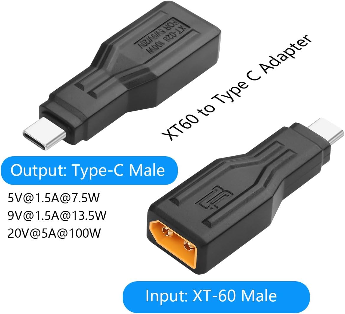 Detalle 2 de CERRXIAN XT60 to USB-C Adapter, 100W