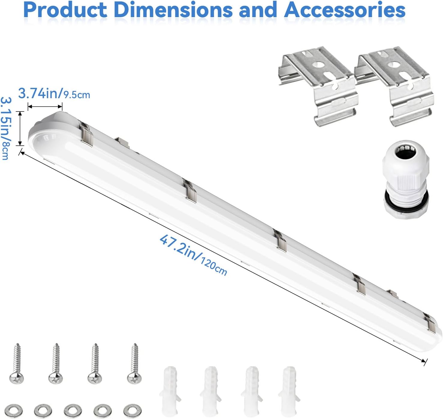 Detalle de DOSILIO LED vapour-tight lights, 4 ft