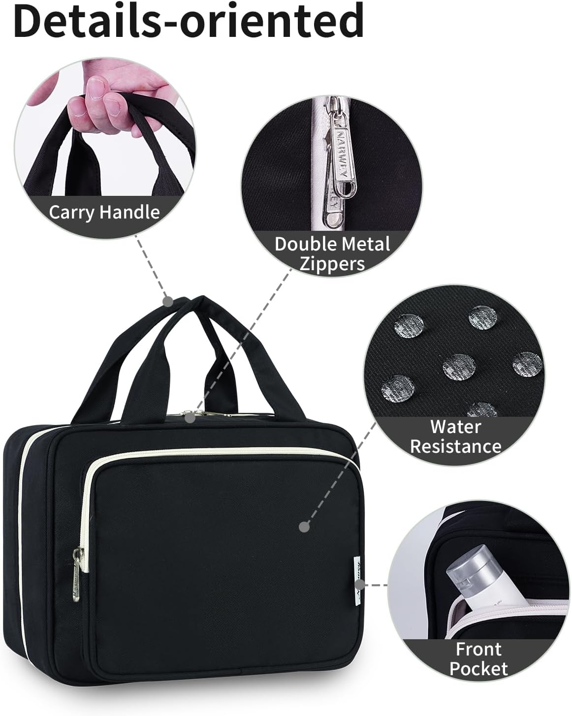 Thumbnail 6 de Narwey Large Hanging Travel Toiletry Bag 30.5cm