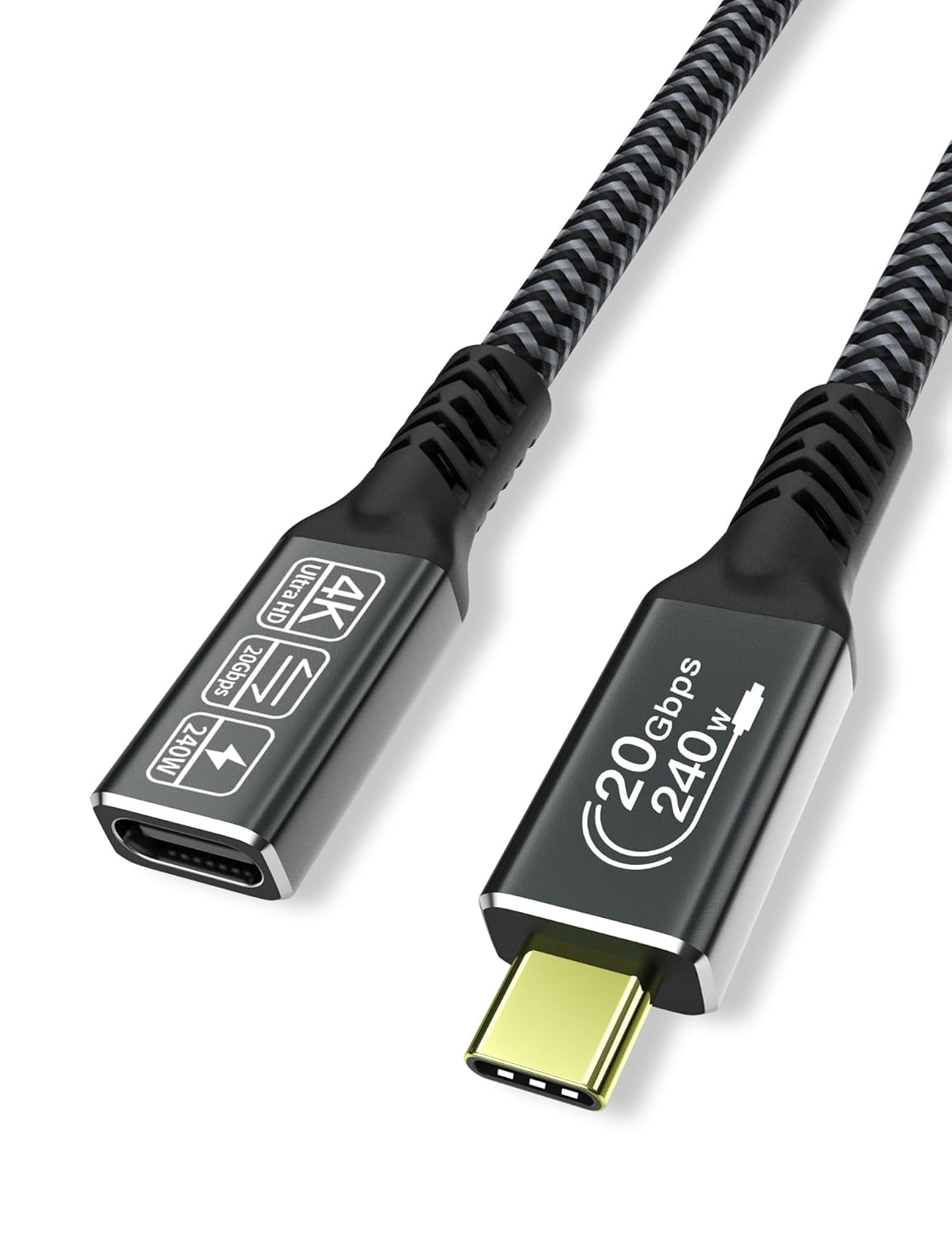 Detalle de CAKOBLE USB-C Extension Cable 2m 20Gbps