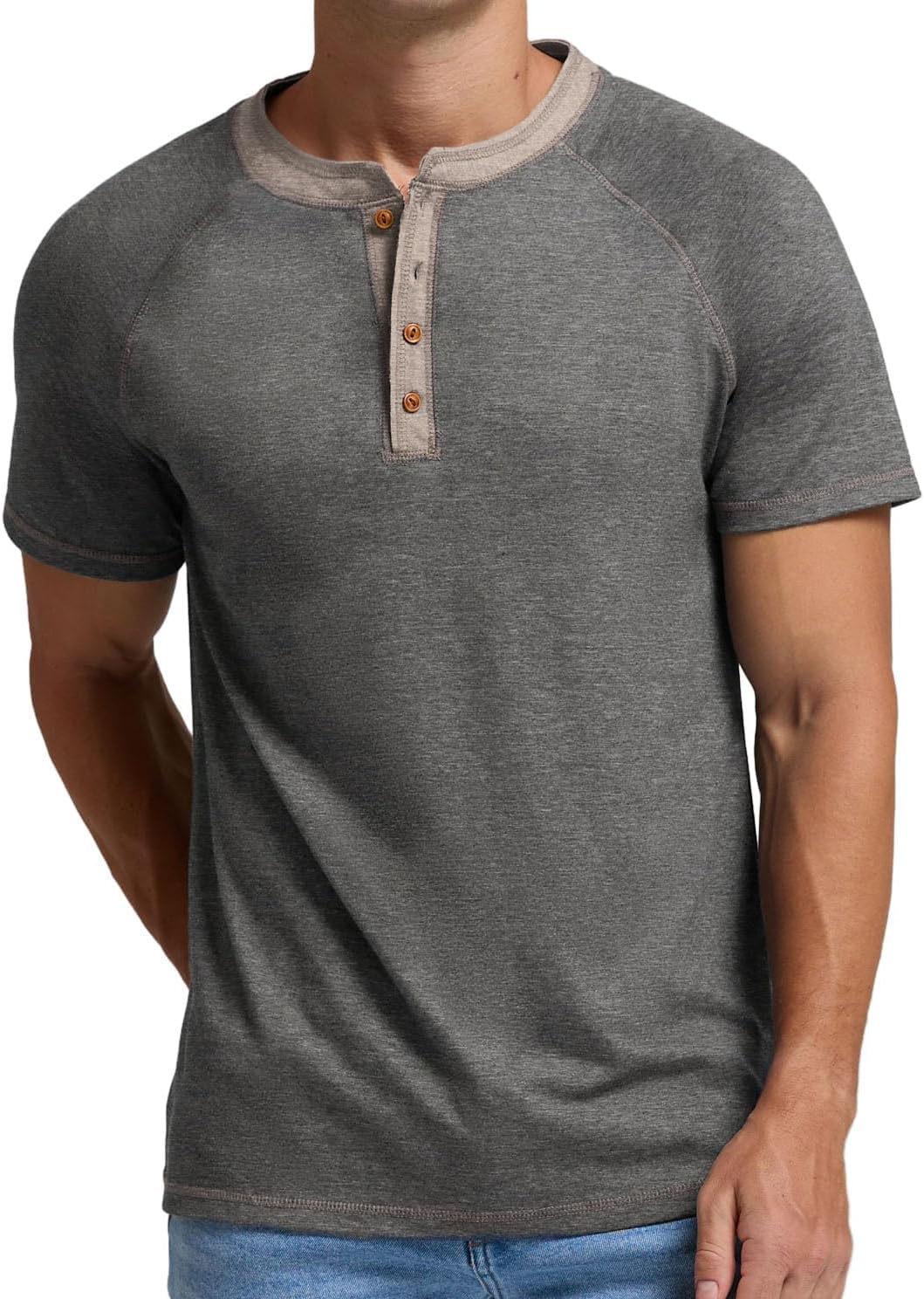 Thumbnail 3 de Sailwind Men’s Henley Long/Short Sleeve Cotton Casual T-Shirt (Textured Fabric, 4-Button)