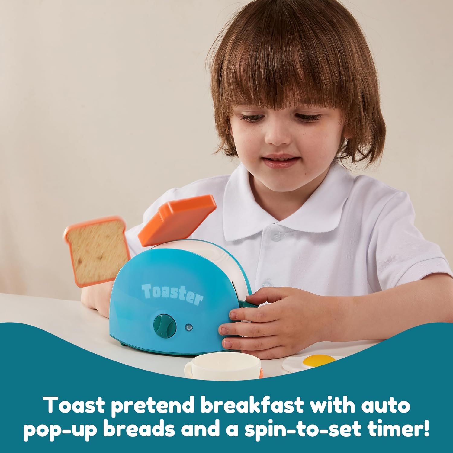 Thumbnail 4 de JOYIN Educational Kitchen Toy Set for Kids – Blue, with Coffee Machine, Toaster & Mixer (30+ pieces)