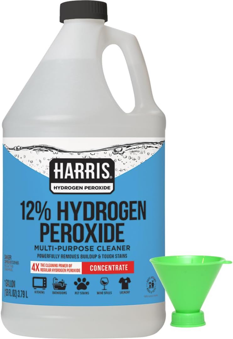 Detalle de HARRIS GL61B0750489 12% Concentrated Hydrogen Peroxide, 128 oz Multi-Surface Cleaner