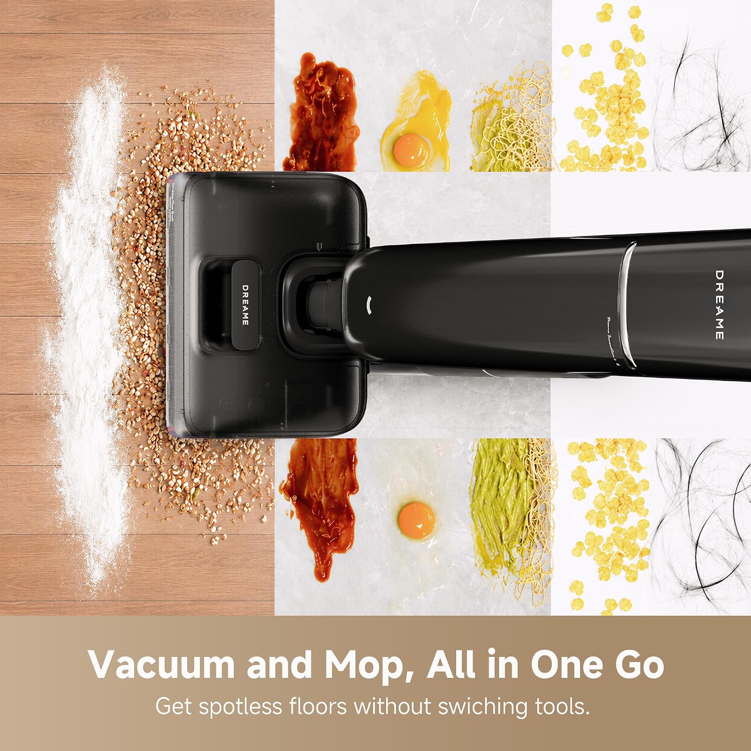 Detalle 2 de DREAME Aero Wet Dry Vacuum Mop, 25 kPa Suction and 180° Lie-Flat Design