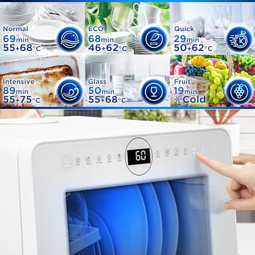 Thumbnail 4 de Duronic DW5 WE — Lave-vaisselle posable compact 950 W, 7 programmes et sèchement efficace