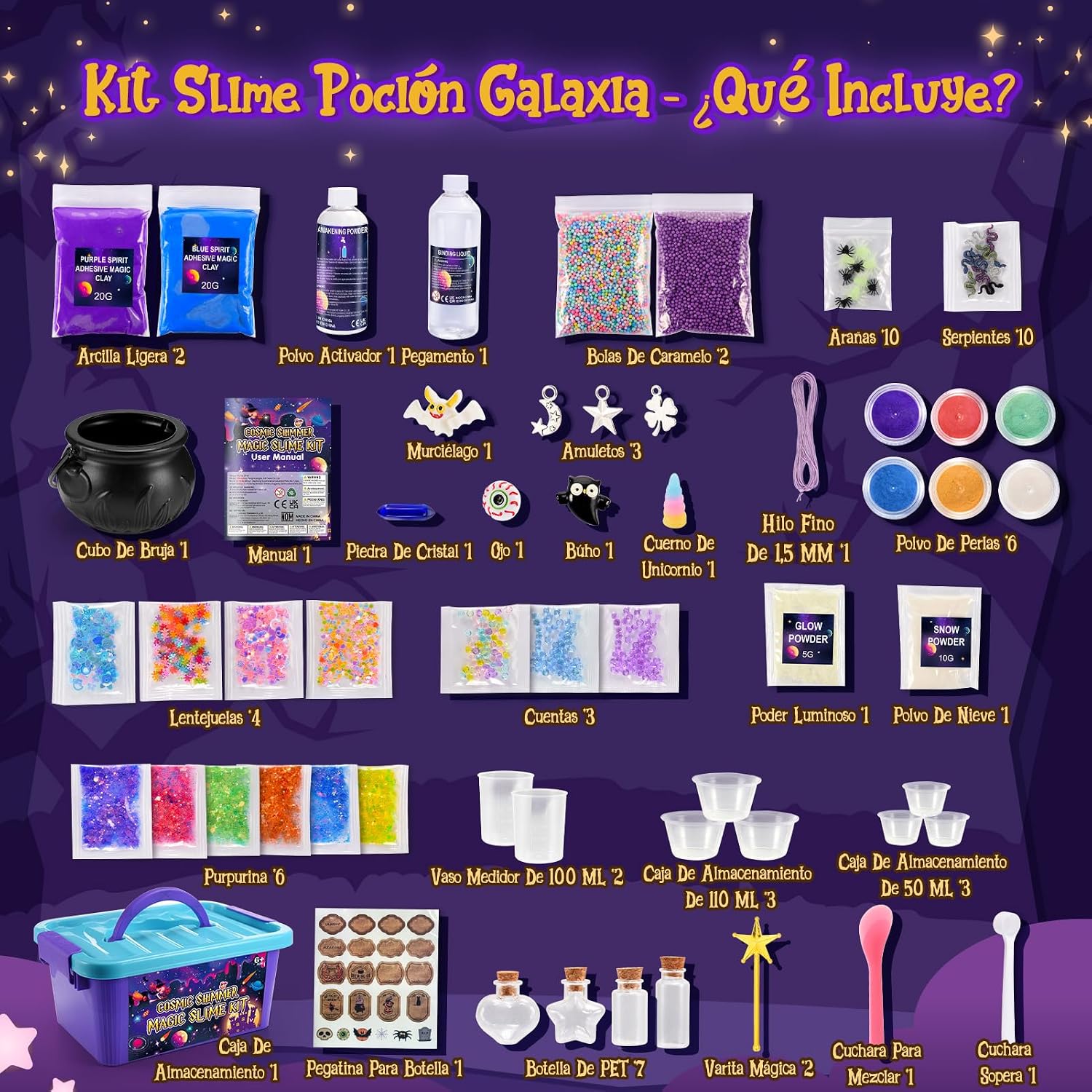 Thumbnail 5 de Hapikids Slime Galaxy Kit 6 recipientes