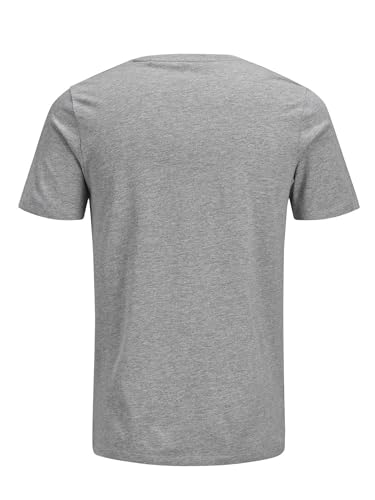 Detalle de Camiseta JACK & JONES Jjecorp Logo tee SS Crew Neck Noos – Gris Light Grey Melange, Slim Fit XX‑Large