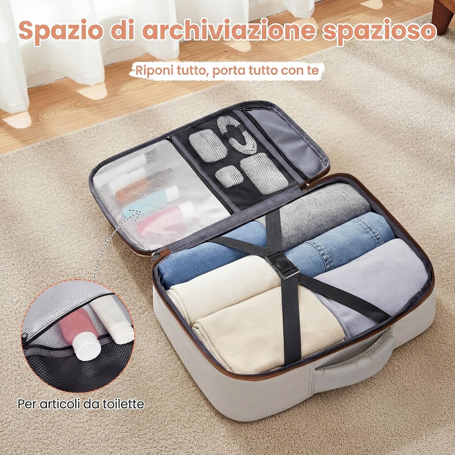 Detalle 2 de Zaino MATEIN 40x30x20 24L per Ryanair: bagaglio a mano cabina impermeabile con scomparto PC fino a 15,6”