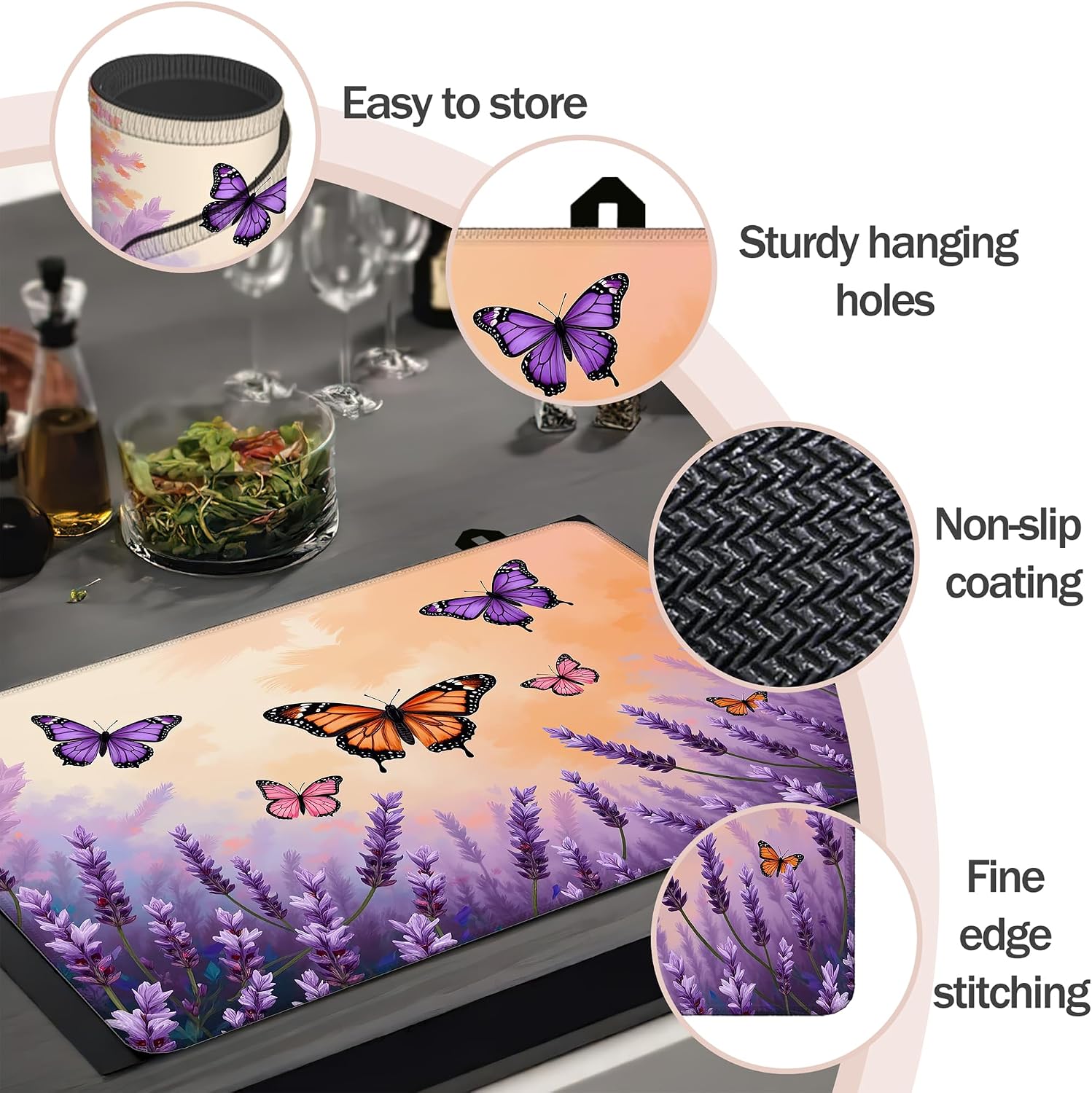 Thumbnail 5 de MTEXYMG MTEXYMG-stove top cover-01 28 x 20-Inch Butterfly Stove Cover