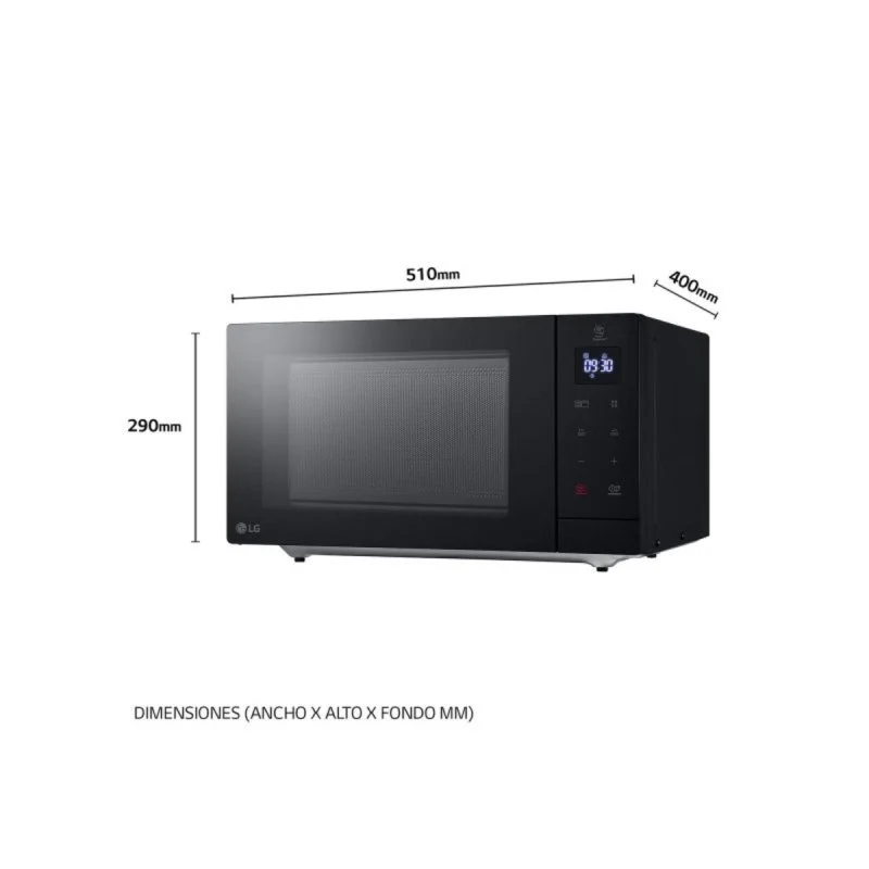Detalle de LG Microondas Grill 2 en 1 de 900 W con EasyClean y control táctil
