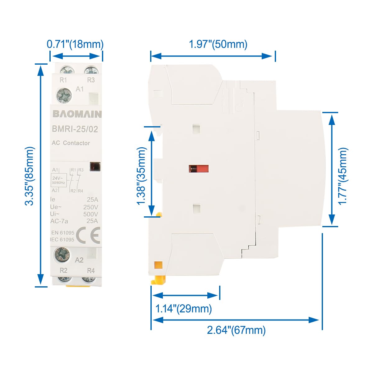 Detalle de Baomain modular contactor, 24V AC