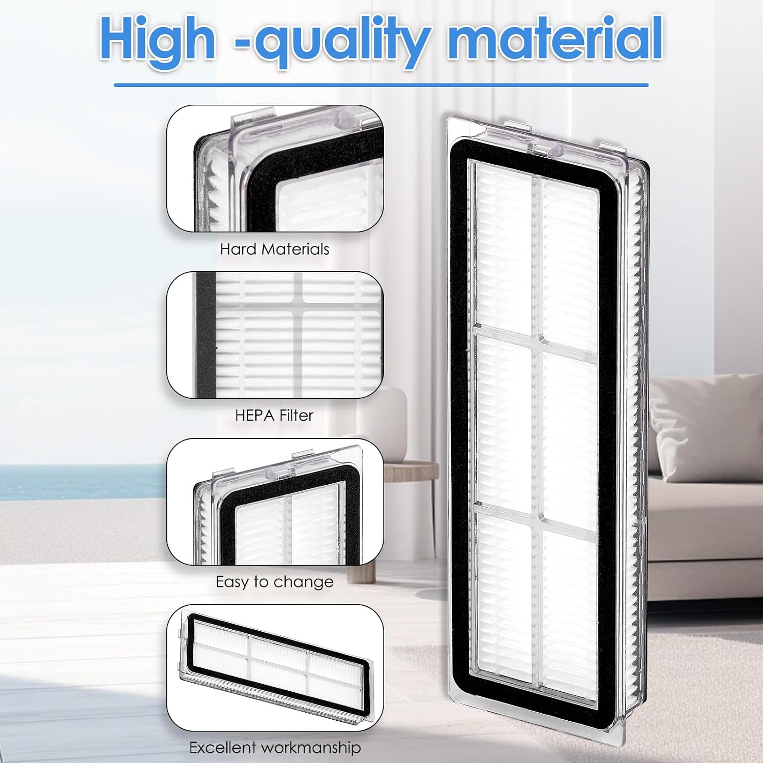 Detalle 2 de COWINORY HEPA-filterset van 5 voor Dreame L10s Ultra en Xiaomi X20+